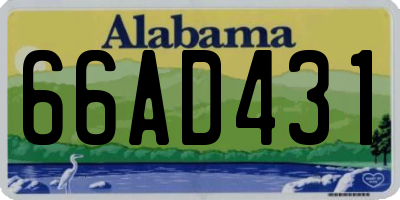 AL license plate 66AD431