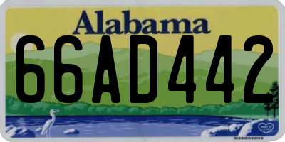 AL license plate 66AD442
