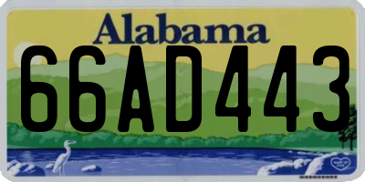 AL license plate 66AD443