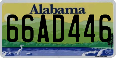 AL license plate 66AD446