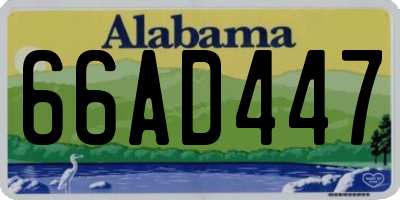 AL license plate 66AD447