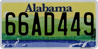 AL license plate 66AD449