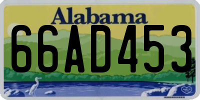 AL license plate 66AD453