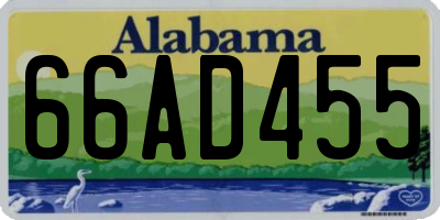 AL license plate 66AD455