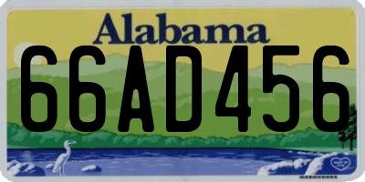 AL license plate 66AD456