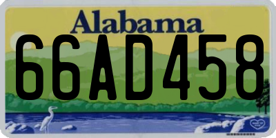 AL license plate 66AD458