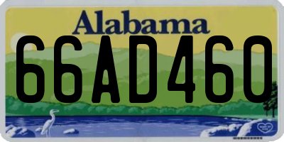 AL license plate 66AD460
