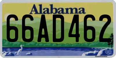 AL license plate 66AD462