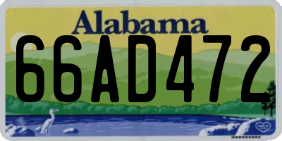 AL license plate 66AD472