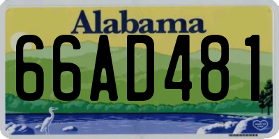 AL license plate 66AD481