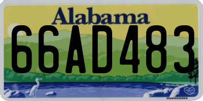 AL license plate 66AD483