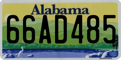 AL license plate 66AD485