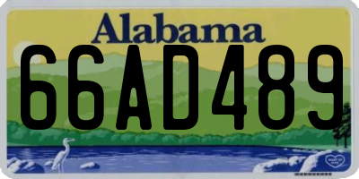 AL license plate 66AD489