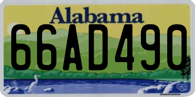 AL license plate 66AD490