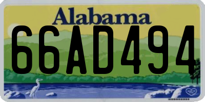 AL license plate 66AD494
