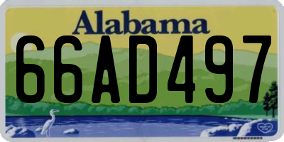 AL license plate 66AD497