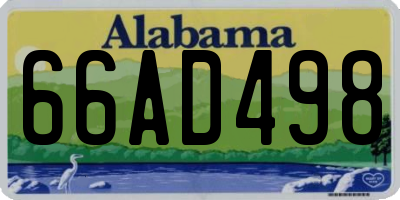 AL license plate 66AD498