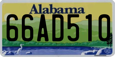 AL license plate 66AD510