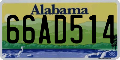 AL license plate 66AD514