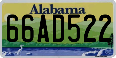 AL license plate 66AD522