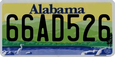 AL license plate 66AD526