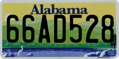 AL license plate 66AD528