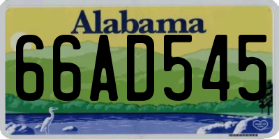 AL license plate 66AD545