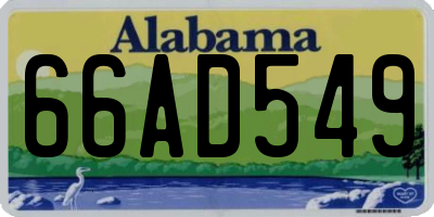 AL license plate 66AD549