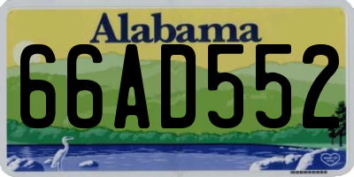 AL license plate 66AD552