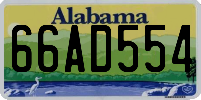 AL license plate 66AD554