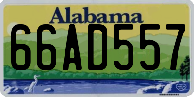 AL license plate 66AD557