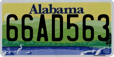 AL license plate 66AD563