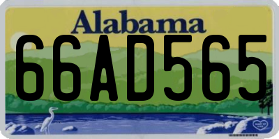 AL license plate 66AD565