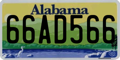 AL license plate 66AD566