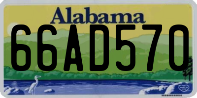 AL license plate 66AD570