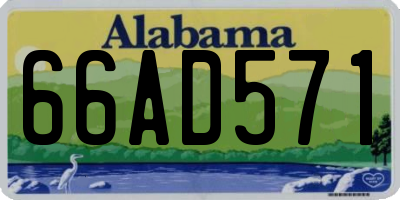 AL license plate 66AD571