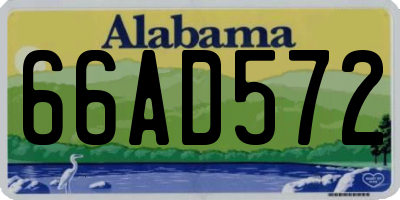 AL license plate 66AD572