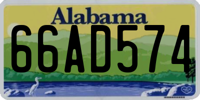 AL license plate 66AD574