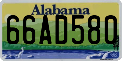 AL license plate 66AD580