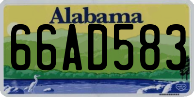 AL license plate 66AD583