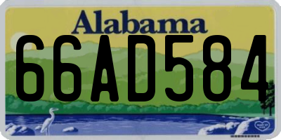 AL license plate 66AD584
