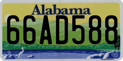 AL license plate 66AD588