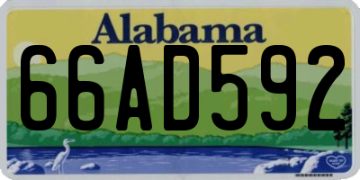 AL license plate 66AD592