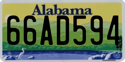 AL license plate 66AD594