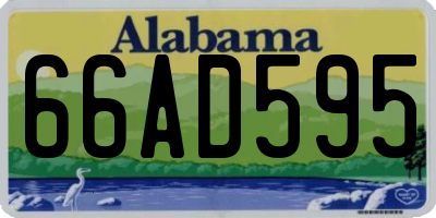 AL license plate 66AD595