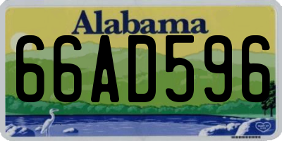 AL license plate 66AD596