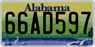 AL license plate 66AD597