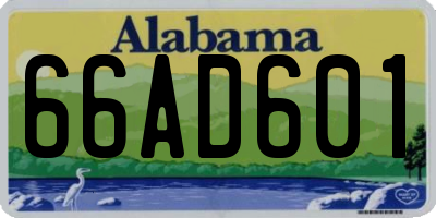 AL license plate 66AD601