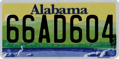 AL license plate 66AD604