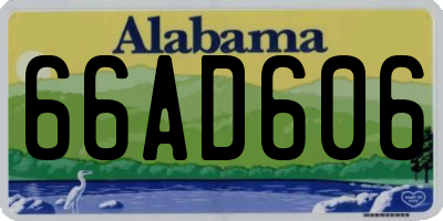 AL license plate 66AD606
